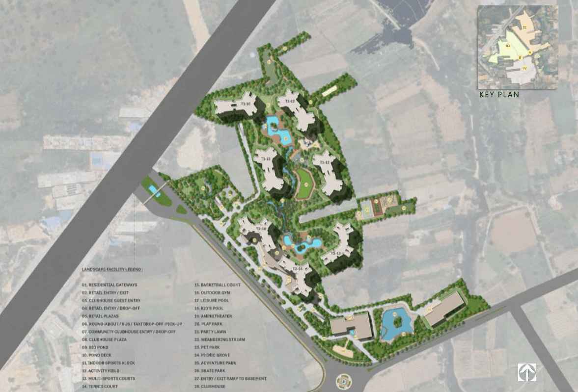 Sattva Aangane master plan showing residential layout in East Bengaluru