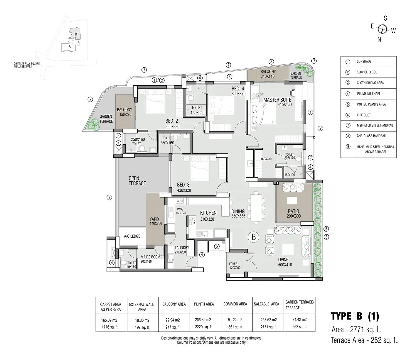 600 sq ft villa plot layout at Sattva Kaveri Siri, Mandya, Mysore